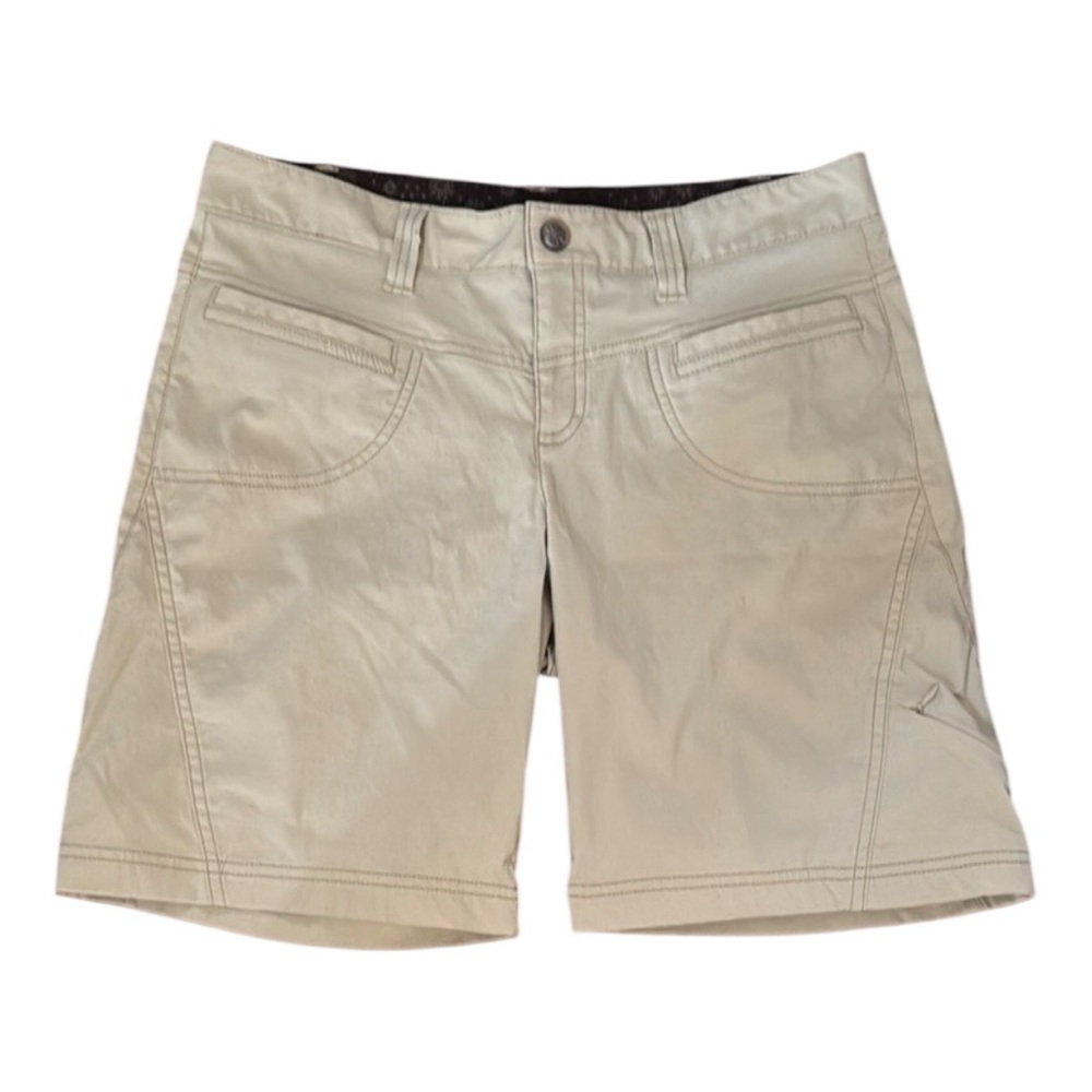 Like New Athleta Women's Performance Tan Bermuda Shorts 9-inch Inseam